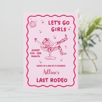 Sista Rodeo Nashville Sällskapsweekend för Brud Inbjudningar