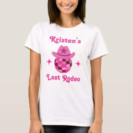 Sista Rodeo Rosa Disco Cowgirl Möhippa T Shirt