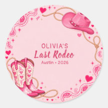 Sista Rodeo Rosa Western Cowgirl Sällskapsresa