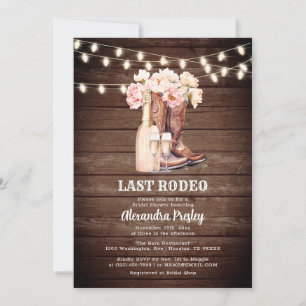 SISTA RODEO Rustic Cowgirl Western MÖHIPPA Inbjudningar