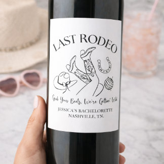 Sista Rodeon Anpassat Vin Etikett | Nashville Ogif