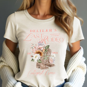 Sista Rodeon Chic Cowgirl Stövlar Western Bröllop  T Shirt