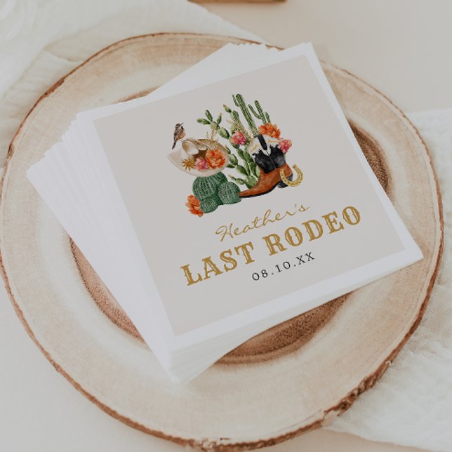 Sista Rodeon Pappersservett (Bridal Shower - Bachelorette Last Rodeo Napkins
)