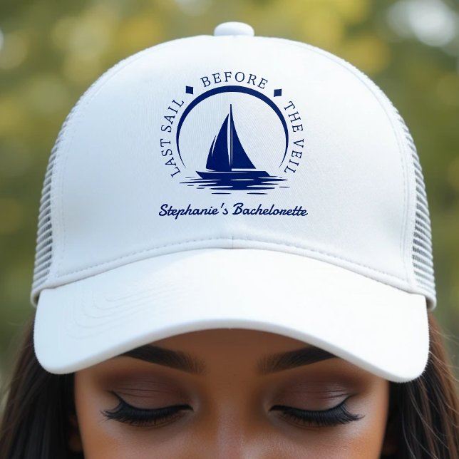 Sista segeln före Veil Bachelorette-partiet Keps (Last Sail Before the Veil Bachelorette Party Trucker Hat
)