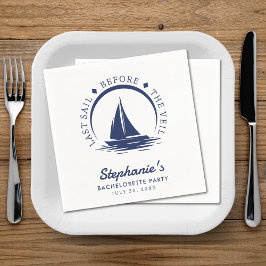 Sista segeln före Veil Bachelorette-partiet Pappersservett