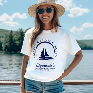 Sista segeln före Veil Bachelorette-partiet T Shirt
