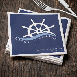 Sista segeln före Veil Helm Bachelorette-partiet Pappersservett