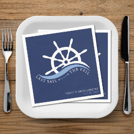 Sista segeln före Veil Helm Bachelorette-partiet Pappersservett