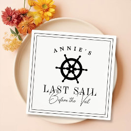 Sista segeln före Veil Nautical Bachelorette Pappersservett