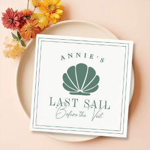 Sista segeln före Veil Nautical Bachelorette Pappersservett