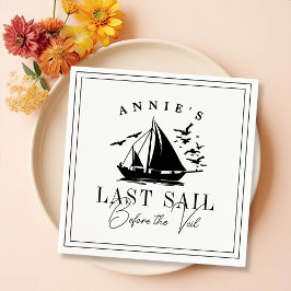Sista segeln före Veil Nautical Bachelorette Pappersservett
