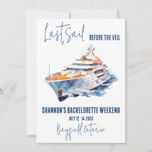 Sista segeln, Yachting Bachelorette Helg Party Inbjudningar