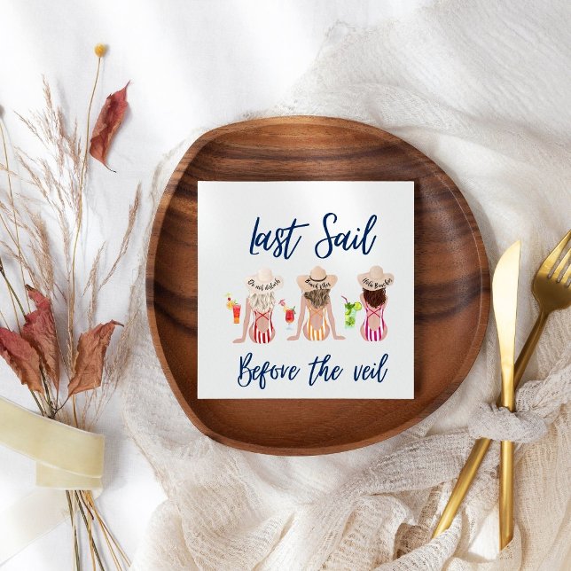 Sista seglingen före slöjan Systerfest Blå  Pappersservett (Skapare uppladdad)