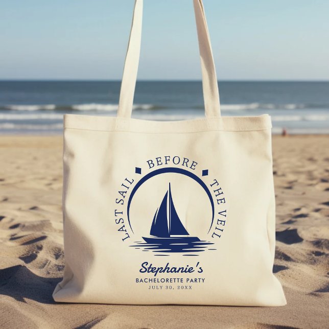 Sista seglingen innan slöjan Möhippa Tygkasse (Last Sail Before the Veil Bachelorette Party Tote Bag
)
