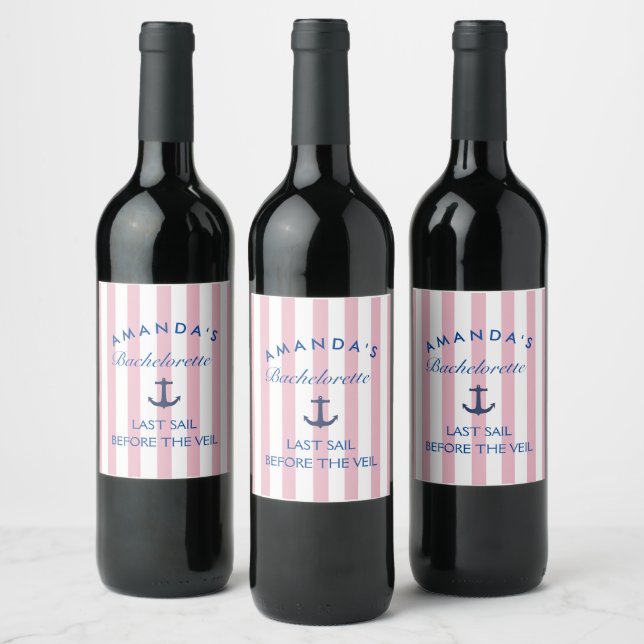 Sista seglingen innan slöjan Syster Wine etikett (Flaskor)