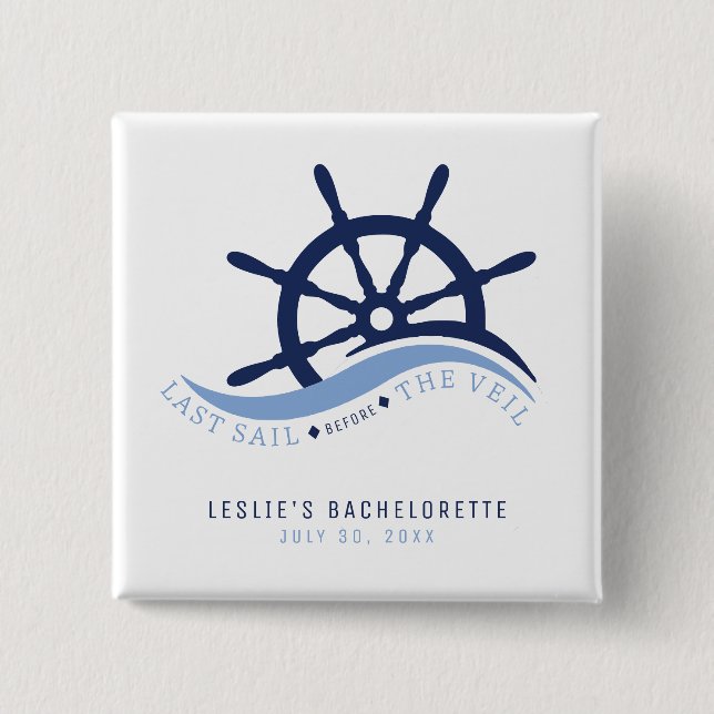 Sista seglingen innan slöjan Systerbrudskåp Knapp (Framsida)