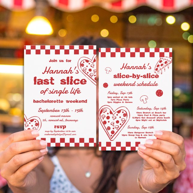 Sista segmentet av ett liv Bachelorette Helg Inbjudningar (Skapare uppladdad)