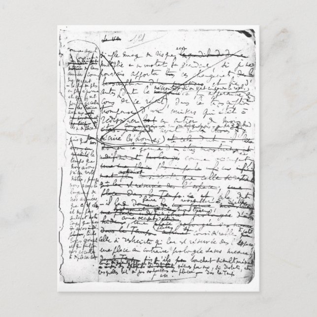 Sista sidan i "A la Recherche du Temps Perdu" Vykort (Framsida)