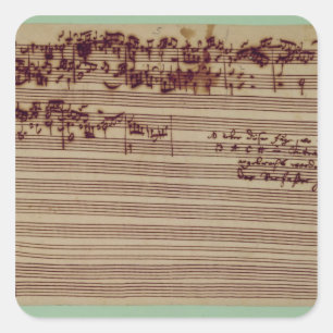 Sista sidan i The Art of Fugue, 1740-talet Fyrkantigt Klistermärke