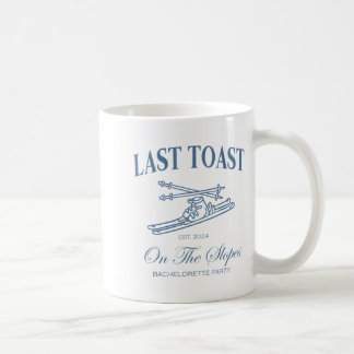 Sista skål på backarna sängkammarbrud skiing bröll kaffemugg