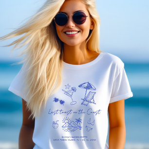 Sista skål på kustens strandbröllop välkomstpresen t shirt