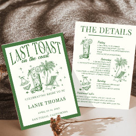 Sista skålen på kusten Möhippsitinerary Inbjudningar