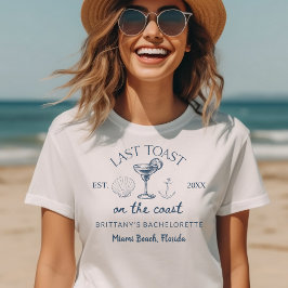 Sista skålen på kusten Strandbröllop för ogifta kv T Shirt