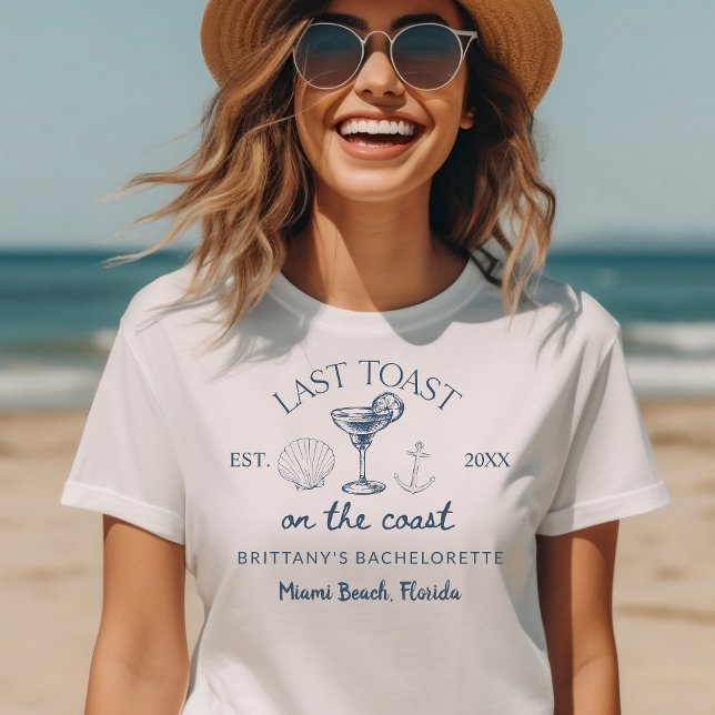 Sista skålen på kustens möhippa firande t shirt (Skapare uppladdad)