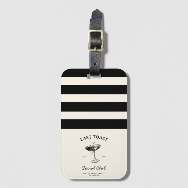 Sista skålen Social  Klubb Sängvätning Fester Merc Bagagebricka (Framsida vertikal)