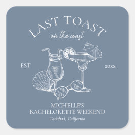 Sista skålen vid kusten Möhippa Fyrkantigt Klistermärke