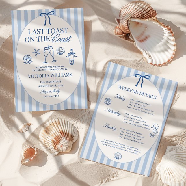 Sista skålen vid kusten Systerbrudens resa Inbjudningar (Skapare uppladdad)