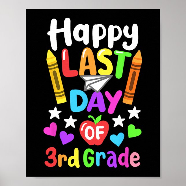 Sista Skoldagen 3:e Klass 2024 Barn  Poster (Framsidan)