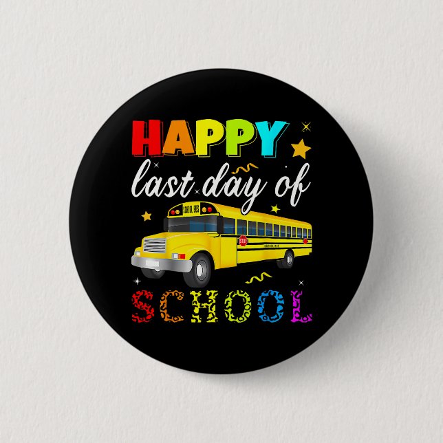 Sista Skoldagen Bussförare Ledig Elev Te Knapp (Framsida)