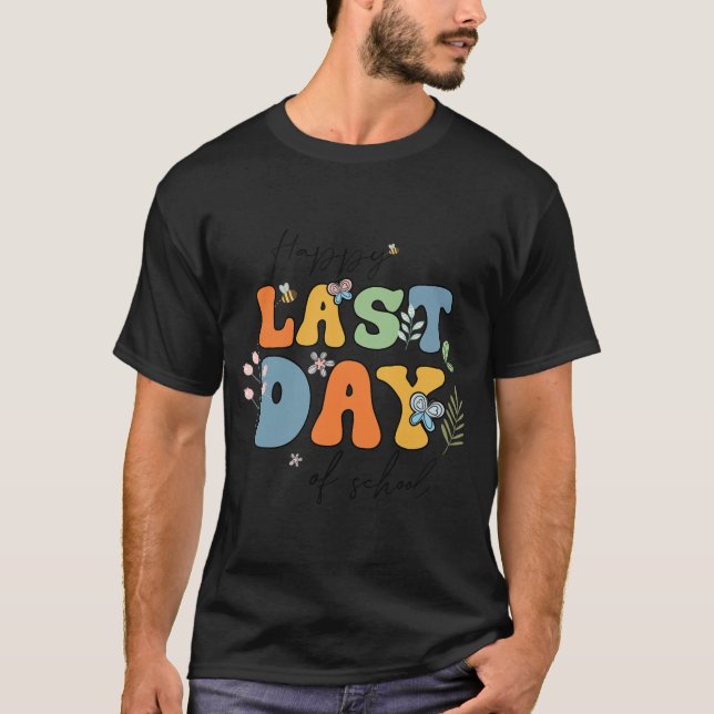 Sista Skoldagen Examen Groovy Lärare Elev T Shirt (Framsida)