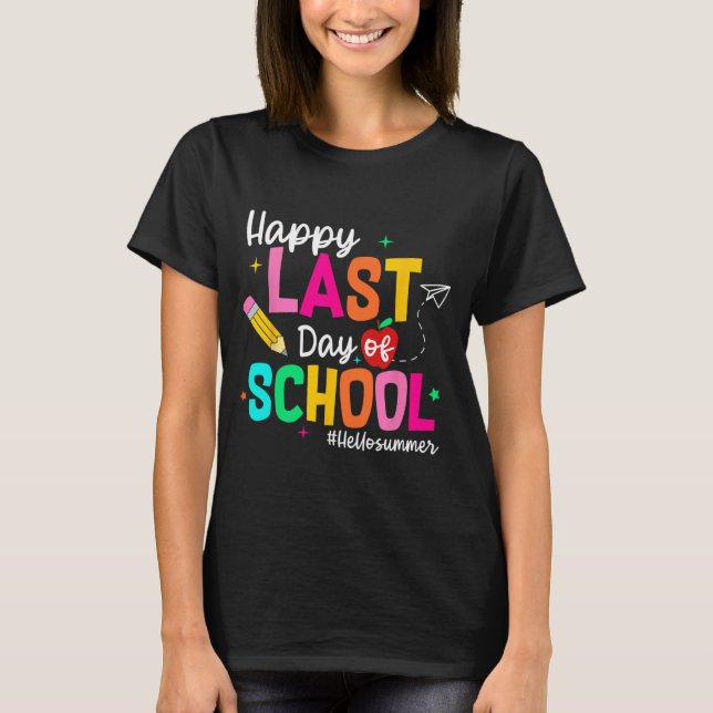 Sista Skoldagen Examen Lärare Elev  T Shirt (Framsida)