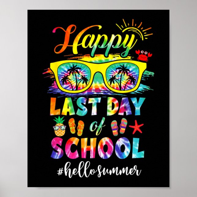 Sista Skoldagen Hej Sommar Lärare Elev  Poster (Framsidan)