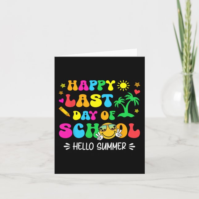 Sista Skoldagen Hej Sommar Studenter Och Lärare Kort (Framsida)