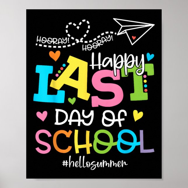 Sista Skoldagen Hej Sommar Studenter Och Lärare Poster (Framsidan)