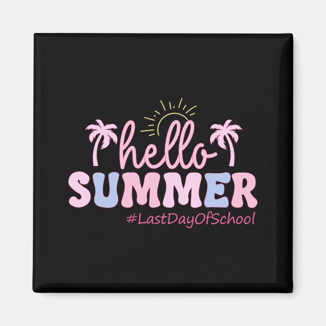 Sista Skoldagen Lärare Elev Hej Sommar Ki Magnet (Framsidan)