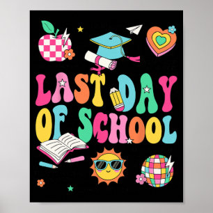 Sista Skoldagen Lärare Pojke Flick Grad Hej Sommar Poster
