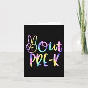 Sista Skoldagen Peace Out Förskola Pre K Lärare Kort