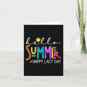Sista Skoldagen Tröja Lärare Elev Hej Sommar Kort