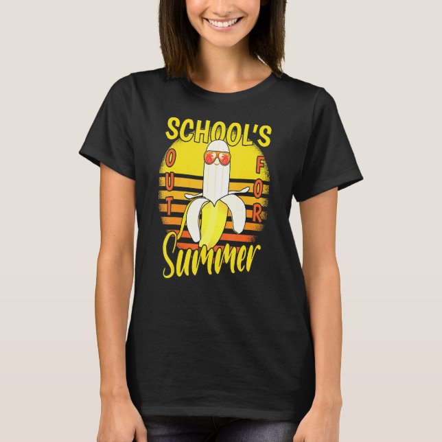 Sista Skolor-dagen till sommarvaccinationsBanana T Shirt (Framsida)