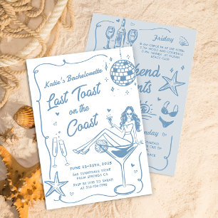 Sista skon på Kusten Bachelorette Helg Inbjudningar