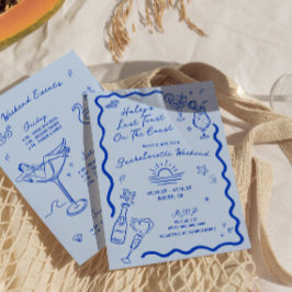 Sista skon på Kusten Blue Bachelorette Helg Inbjudningar