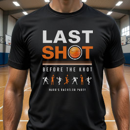 Sista Skottet för Basketbröllop Moget Orange & Sva T Shirt
