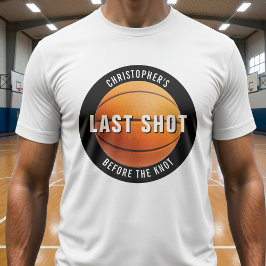 Sista skottet innan knuten för basketbröllop t shirt