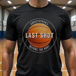 Sista skottet innan knuten för basketbröllop t shirt
