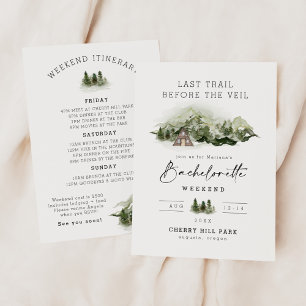 Sista spår före slöjan Bachelorette Helg Inbjudningar