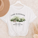Sista spår före slöjan Bachelorette Helg T Shirt<br><div class="desc">Den här designen har en vacker vattenfärgsskog. Få redo för en roligt helg i bergen med den här samlingen!</div>